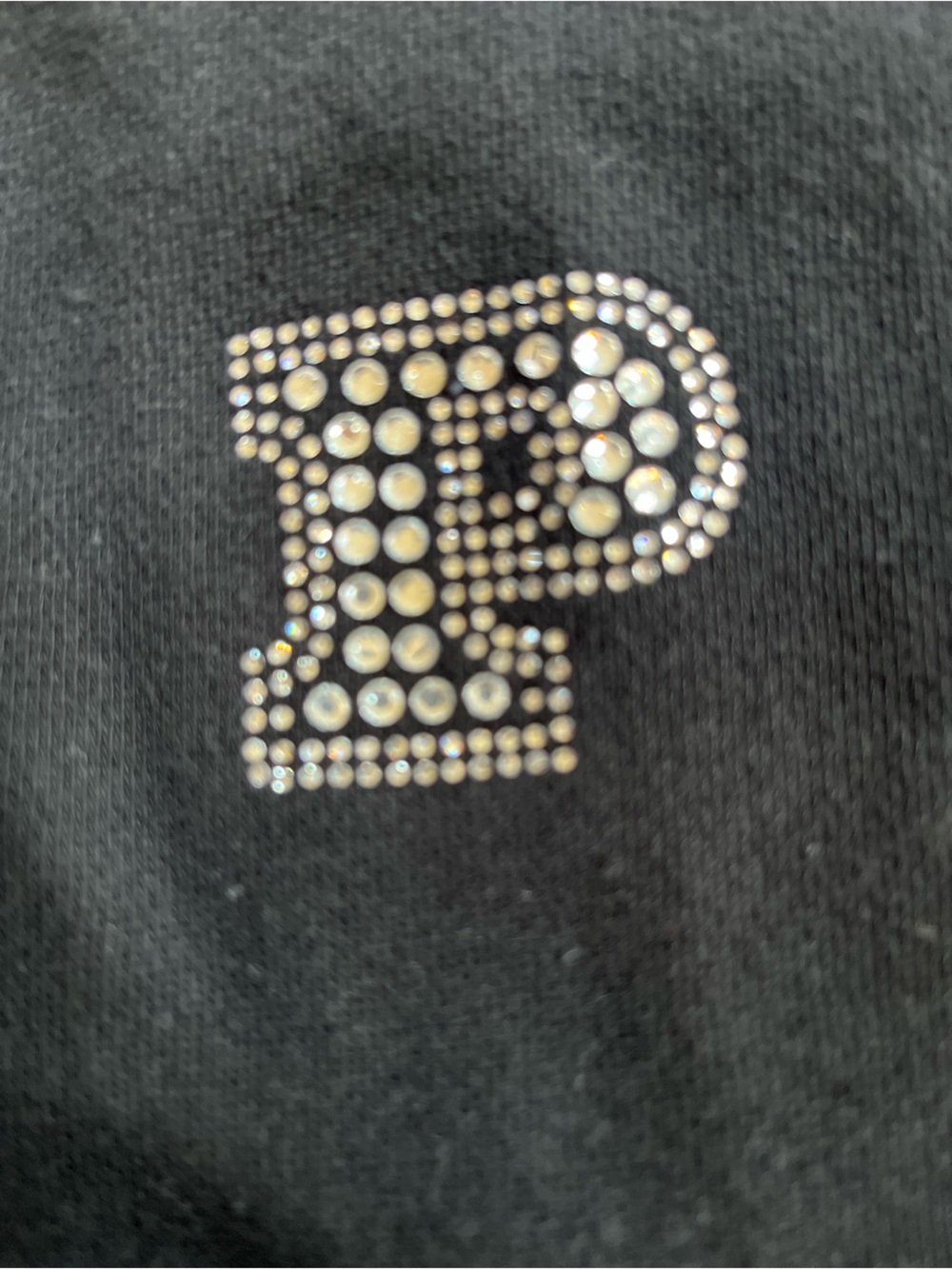 Rare Vintage Pink Victoria's Secret Black Rhinestone Bling Y2K 2004 Zip Up - Picture 3 of 7